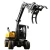 VTW-90 farm wheel excavator 9 ton 360 rotary wheeled excavator