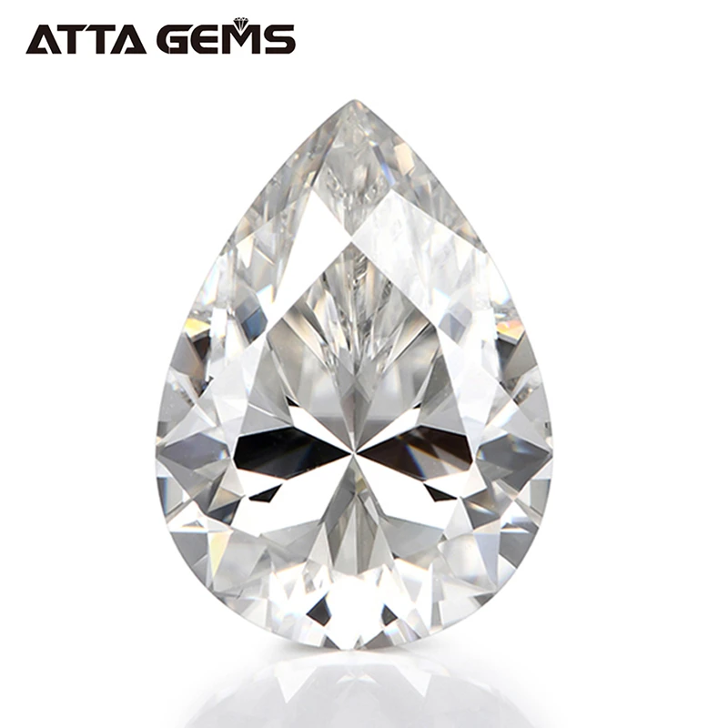 VVS1 Brilliant Pear Cut Diamond Substitute Gems Loose Synthetic White Moissanite Stone Price