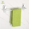 Wall-mounted Towel Bar Rack Bathroom Towel Organizer Holder Metal Towel Ring with suction