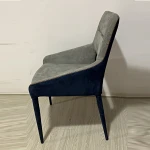 waterproof  fabric microfiber back feet dining room chairs modern customized dining chairs