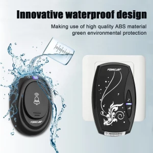 Waterproof Smart Wireless Doorbell with 1 Receiver AC Door Bell 36 Chimes 100m Long Range Outdoor