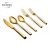 Western Restaurant exquisite flatware set Customized gold dinner spoons forks and knife Steak cutlery set stainless steel