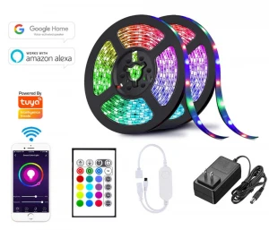 Wetrendy LED Strip Light APP Controlled, WiFi Smart Waterproof LED Light Strip Works with Alexa, Google Home