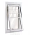 Import white color aluminum alloy double glass windows price from China