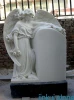 white granite angel tombstones and monuments