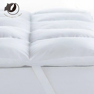 White Luxury 100% Cotton Goose Down Feather Hotel Bed Mattress Pad Topper For Five Star