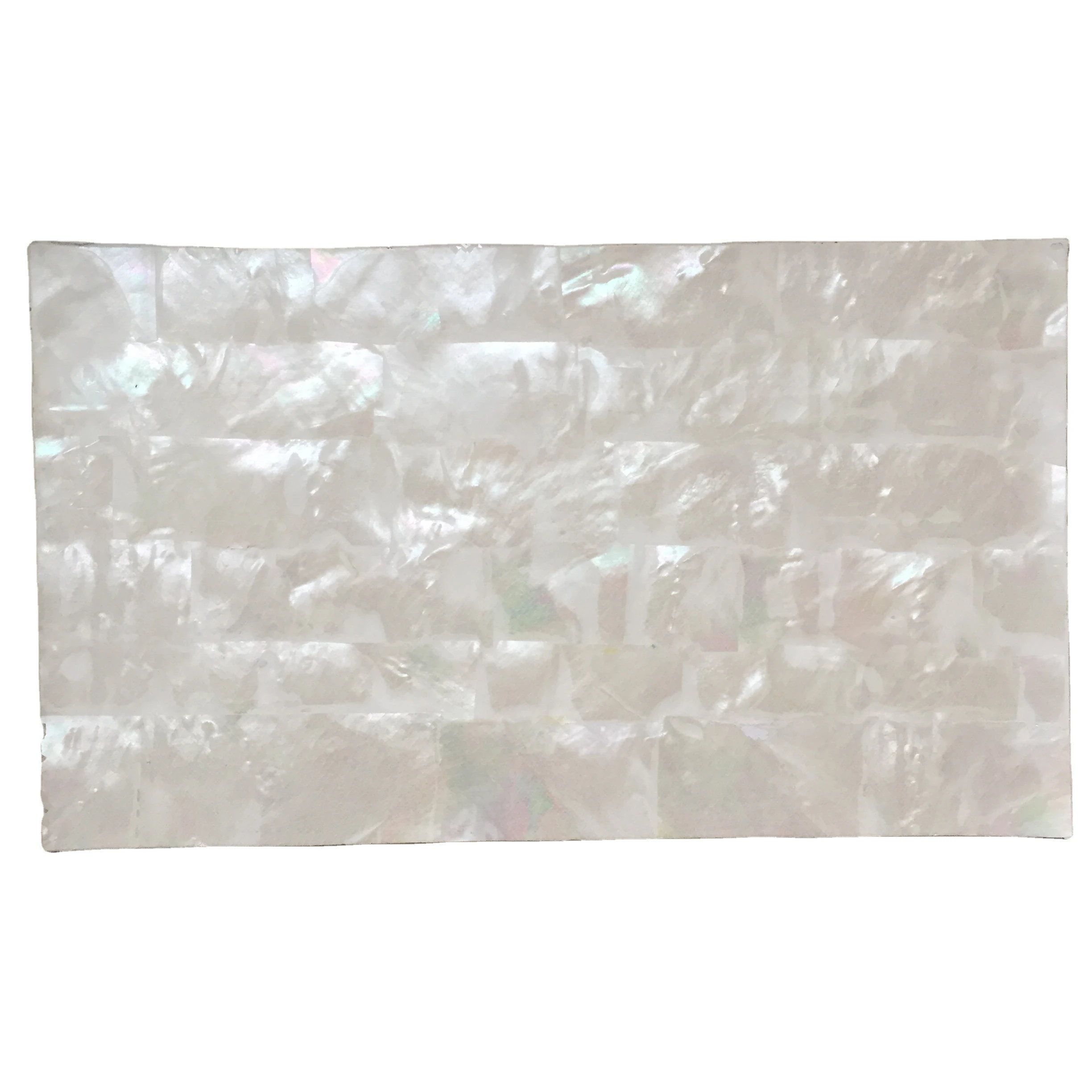 White Mother of Pearl shell sheet soft shell veneer with adhesive backing 140x240x0.2mm