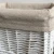 Import white wicker basket with linen for storage decorate MIN gift basket from China