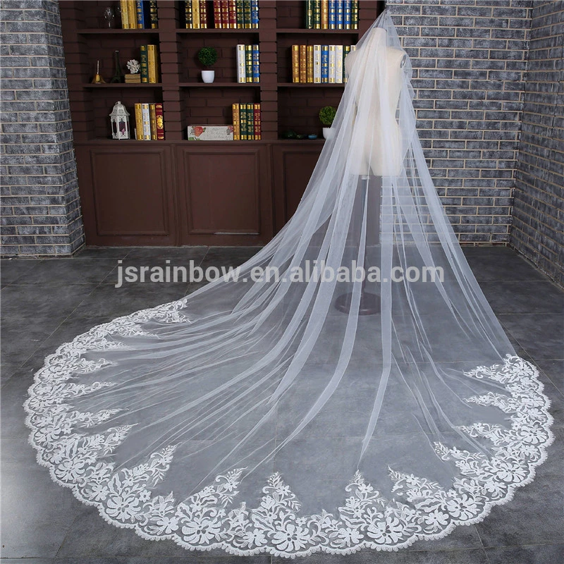 Wholesale bridal veils long lace wedding veils