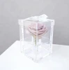 Wholesale clear cube square acrylic flower box with lids