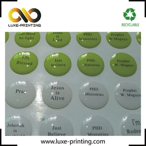 Wholesale design waterproof label printing 3d dome sticker
