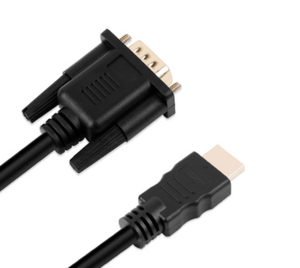 Wholesale factory price 6ft HDMI to VGA Adapter Cable Gold-Plated 1080P HDMI Male to VGA Male audio cable support 1080p