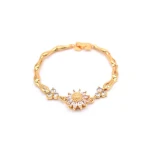 Wholesale Fashion Design 18k gold plated thin chain bracelet Italian Gold moissanite jesus zircon brass copper Bracelets