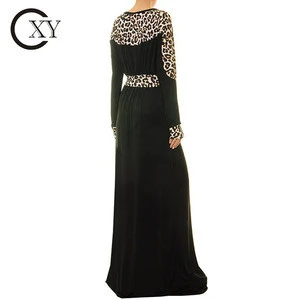 Wholesale Islamic Clothing Ladies Long Dolman Sleeve Black Abaya Maxi Dress