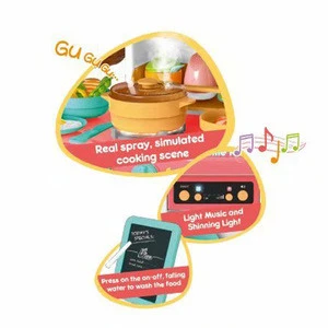 wholesale light sound baby educational toy for kids kitchen spray kitchen furniture cozinha