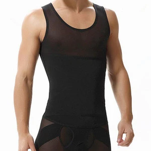 Wholesale Men&#39;s Body Shaper Slimming Shirt Tummy Waist Vest Lose Weight Shirt Shapewear body shaper