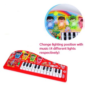 Wholesale new cheap kids toy electronic organ musical piano educational led light intelligent instrument keyboards