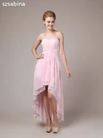wholesale pink short plus size front long back women prom gowns dress