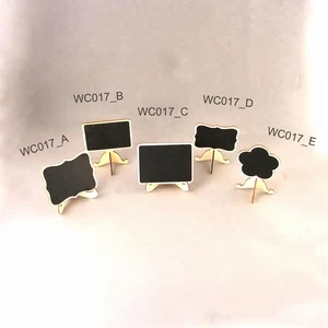 Wholesale Price Wooden Mini Blackboard Leave Message Table Number With Support Easel Set of 10