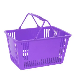 Wholesale Products High Quality Plastic Rolling Shopping Basket For Supermarket