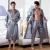 Wholesale Satin Bath Robe Long Mens Bathrobe Bathrobe Albornoces Solid Color Full Length Satin Blue Robe Sets Plus Size Support