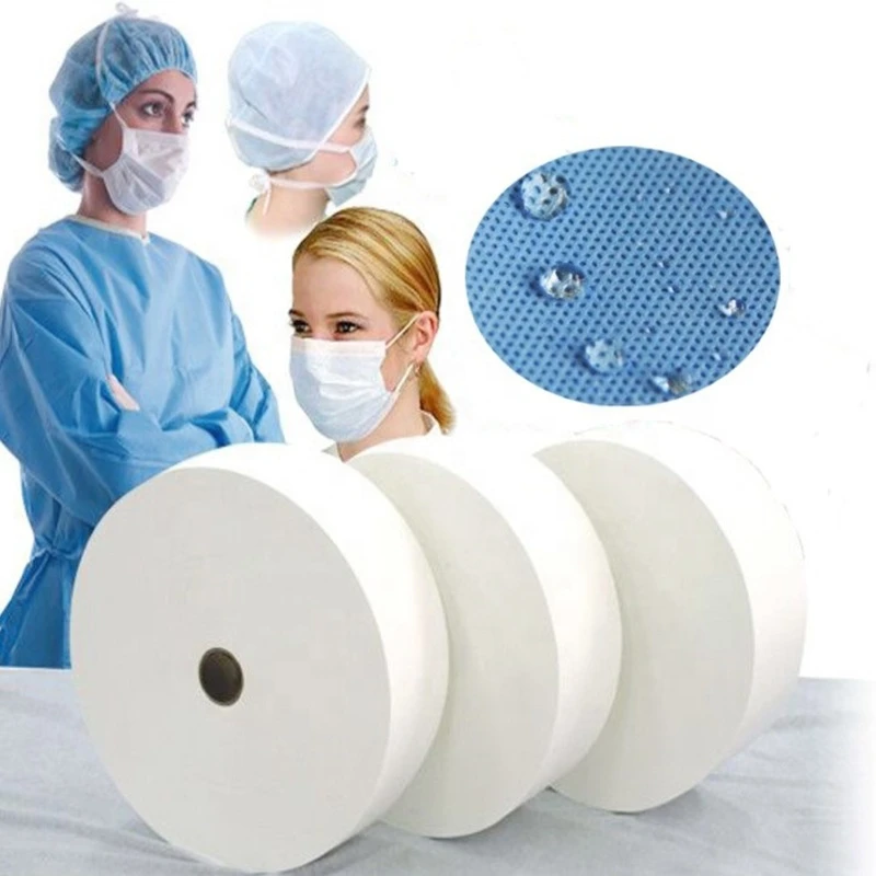 Wholesale White Melt Blown 100% Pp Material Filter Medical Antibacter Waterproof Disposable Laminated Non Woven Fabric Rolls