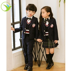 Wholesale Winter New Design Beautiful High Nursery Girl Skirts Boy Primary Kid Children Custom Kindergarten School Uniform