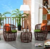 Wicker Garden Furniture Rattan Table and chair Outdoor Patio Dining Set Z307