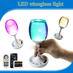 Win cup table lighting holiday deco 2015 led new products night light led warm white led easy control led smart table light 3w