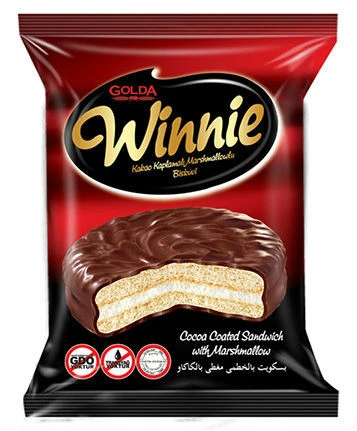 Winnie Cocoa Coated Marshmallow Biscuit 6 x 24 x 30g