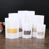 WK02 Factory Different Size White Kraft Paper Zipper Food Coffee Tea Stand Up Bag