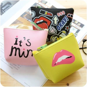 Women Pu Leather Small Mini Wallet Coin Purses Clutch Money Pouch Bags Gift
