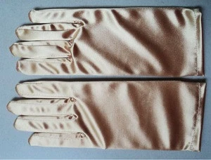Women Short Sleeve full Fingerless Gloves satin Lace Gloves