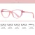Import Women transparent pink frame computer anti blue ray cateye glasses blue light blocking from China
