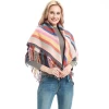 Women Warm Square Shawl  Scarves Knit Cashmere Feel Hot sale Warm Wool Tassel Capelet