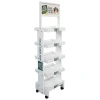 Wood Display Rack Stand With 5 Shelf & Sign Header