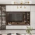 Import Wooden Color Living Room Veneer TV Cabinet for whole wall from China