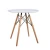 Import wooden indoor french rustic asian space saving industrial italian furniture restaurant mdf white wood modern round dining table from China