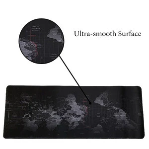World Map Gaming Mouse Pad with Stitched Edges Non-Slip Rubber  Mousepad for Computer PC Keyboard Laptop