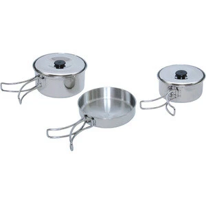 WP207Portable Stainless Steel copper cookware for camping or picnic cooking purpose