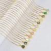 WX1294N Drop Stone Pendant Box Chain Gemstone Jewelry Necklace Gold Plated  Crystal Necklace Set