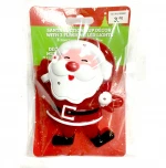 Xmas Santa Claus Window Ornament With Wall Cling Suction Cup Christmas Wall Decoration