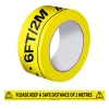 Yellow Marker Tapes Safety Warning Tapes Social Distancing Floor Caution Signs Strips Tapes (Length: 33m/roll; Width: 48mm)