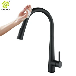 Yingchuan lead free 304 Stainless Steel taps accessories   touch Automatic Sensor Pull out kitchen  faucets