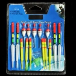 YOUME 1 set (15Pcs) Vertical Buoy Sea Fishing Floats Assorted Size for Most Type of Angling with Attachment Rubbers Fishing Lure