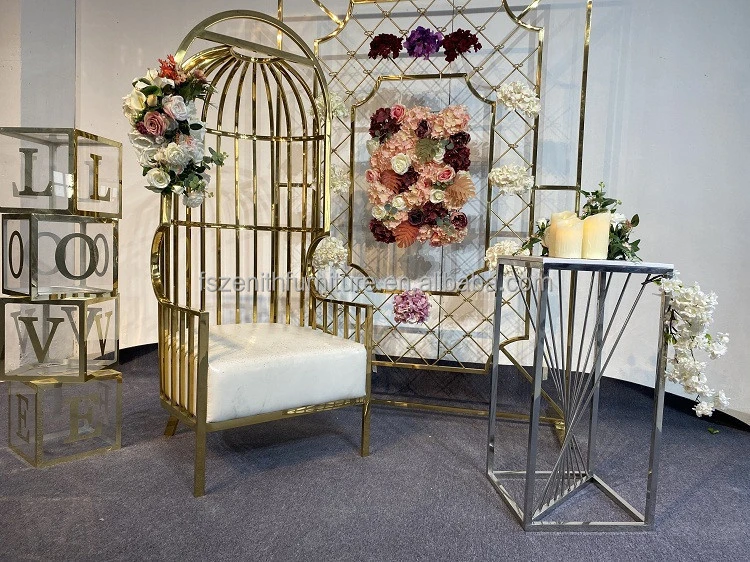 Zenith Furniture Royal Gold Stainless Steel Wedding Sofa
