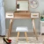 Import ZJH Modern Wooden Dressing Table Makeup Set Dresser with folding mirror from China
