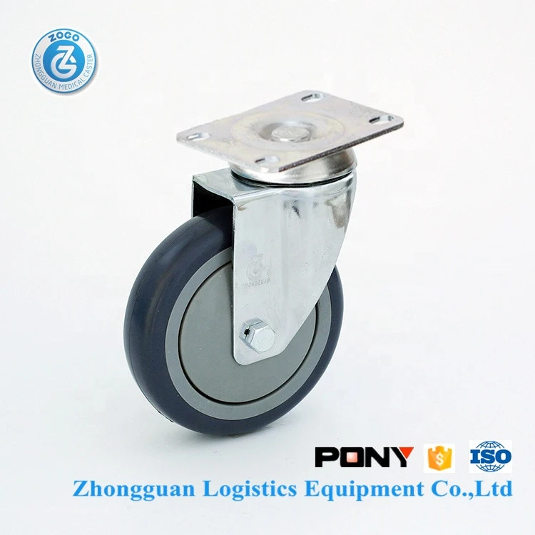 zogo 8715-81G PU hospital furniture casters wheel/swivel casters for hospital beds Quality Warranty
