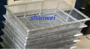 Stainless Steel Basket, Mesh Tray for colding Sterilisation and Cleaning Instruments