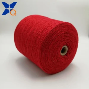 bright red Nm26/3plies 15% steel fiber blended with 85% bulky acrylic fiber for warm gloves play phone in winter-XT11880